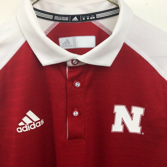 Nebraska Huskers Adidas Polo Shirt Size Medium - Picture 4 of 5